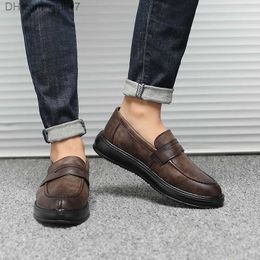 Dress Shoes Fashion Casual Leather Coat for Men's Spring/Summer 2023 New Designer Men's Shoe Zapatos De Hombre Solid Men's Shoe Z230802