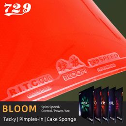 Table Tennis Sets Original Friendship 729 Bloom Rubber Tacky Ping Pong Pimplesin for Fast Attack with Loop Drive 230801