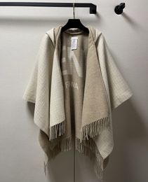 Mulheres Cashmere Wool cheque de capa CAPE CAPA PROBLEMA DE WINT WINTRODERMER