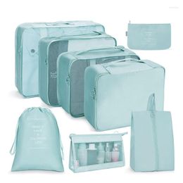Storage Bags 8PCS Travel Bag Set For Clothes Trimmer Home Suitcase Cubic Organizer Case Shoes Packing Cube