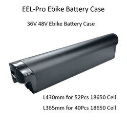 EEL-Pro 36V 48V Inner Tube Ebike Battery Box Empty Battery Case 40 52pcs 18650 Cell Holder