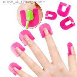Nail Polish 26pcs/set 10 size G curved nail protector varnish shielding finger cover anti mold French sticker handmade nail clip Z230802