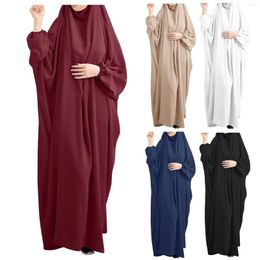 Casual Dresses Elegant Muslim Abaya Arab Islamic Womens Kaftan Robe Solid Dress Women's Athletic For Women