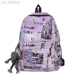 School Bags Backpack Large Capacity Junior High School Student Schoolbag 2023 Autumn Printed Fashion Personality Street Z230802