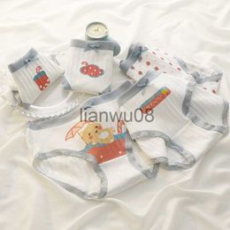 Panties Girls Underwear 5pclot panties middle Waist Briefs Young Girl teenagers Pants children students rabbit M L XL striped x0802