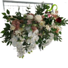 Decorative Flowers SPR 2M/pc Good Price Of Wedding Decoration Hydrangea With Rose Artificial Silk Flower Wall