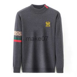 Men's Sweaters Autum Winter Designer New Fashion Luxury Knitted Half Turtleneck Sweater High Quality Men Embroidery Warm Woollen Sweaters Casual J230802