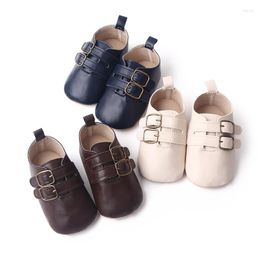 First Walkers Baby Shoes Born Boys Girls Kids Toddlers PU Leather Soft Soles Sneakers 0-18 Months