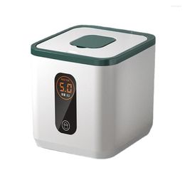 Storage Bottles Contain Moisture-Proof Nano Insect-Proof Sealed Pet Food Container Rice Grain Box White Green