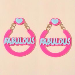 Dangle Earrings Europe And The United States Personalised Exaggerated Fashion Letters Acrylic Long Accessories Korean