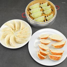 Decorative Flowers Simulation Fried Dumplings Model Fake Steamed Food Breakfast Shop Kitchen Home Decor Props Toys