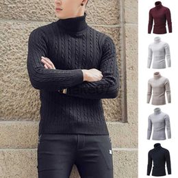 Men's Sweaters Winter High Neck Thick Warm Sweater Men Turtleneck Mens Sweaters Slim Fit Pullover Men Knitwear New Fashion Male Sweaters J230802