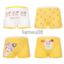 Panties 4 Pcslot Children Girls Underwear Kids Boxer Briefs Child Soft Cotton Girls Panties Breathable 210Y x0802