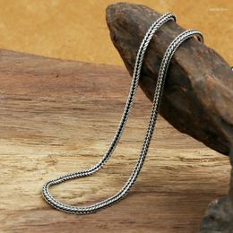 Chains Fashion S925 Sterling Silver Retro Thai Vintage Style Custom Made Chiang Mai Handmade Foxtail Necklace Men And Women