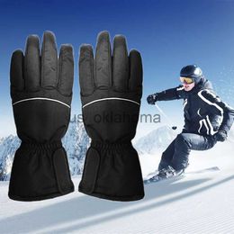 Ski Gloves Touchscreen Snow Winter Hiking Electric Heated Battery Powered Cycling Gloves Ski Gloves J230802