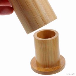 2pcs Toothpick Holders Bamboo Wooden Toothpick Holder Carving Toothpick Box Carrier R230802