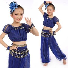 Stage Wear 2023 Kids Belly Dance Costumes Set Children's Costume 5-piece Girls Dancing India Bellydance Clothes