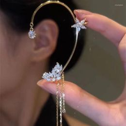 Backs Earrings Male Ear Clips Butterfly Stars Chain Jewellery Women Tassel Eardrop Super Sweet Cute Luxury Accessories 2023