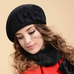 Stingy Brim Hats Felt Good-looking Winter Thermal Outdoor Ladies Beret Cap Comfortable Women Hat Classic for Dating J230802