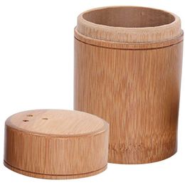 2pcs Toothpick Holders Containers Tooth Pick Holder Toothpick Jewelry Box Toothpicks Case Can Bamboo Travel Rustic