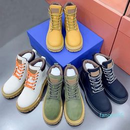 2023-womens Casual Sports shoes Travel women boots lace-up sneaker leather gym Thick soled men High top shoe designer boot platform lady Trainers size 35-45