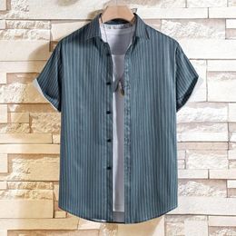 Men's Casual Shirts 2023 Hawaiian Shirt Men Top Printed Short Sleeve Turn Down Collar Fashion Cool Holiday Clothing