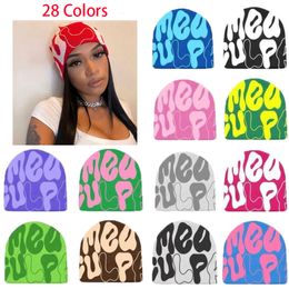 Fashion Face Masks Neck Gaiter 28 Colours INS Mea Culpas Beanies For Women Couple Y2K Hats Fashion Bonnet Kpop Skullies Hoods Lady Hats Accessories Gorros 230803