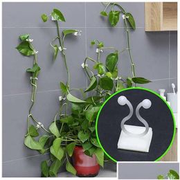 Other Garden Tools Plant Climbing Wall Self-Adhesive Fastener Tied Fixture Vine Buckle Hook Clips Fixed Drop Delivery Home Dh8Wf