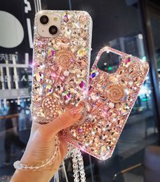 Cell Phone Cases For Iphone 11 12 13 14 Pro Max Samsung Galaxy Note 20 S22 S21 S23 Plus Ultra Luxury Candy Heart Diamond Crystal Phone Case Cover L230731