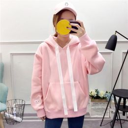 Women's Hoodies Women Ears Sweatshirts Harajuku With Kawaii Clothes Teen Girls Long Sleeve Oversize Tracksuit