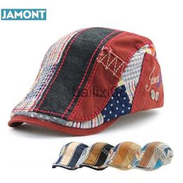 Stingy Brim Hats JAMONT Fashion Unisex Beret Hat For Men Women Cotton Leisure Visor Sun hat Casquette Gorras Planas Flat Cap Boina Masculina J230802