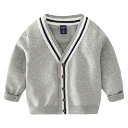 Pullover Autumn Children Boy Sweater Casual Cardigans Boys Fashion Spring Vneck For Kids 26 Years 230801