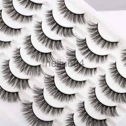 False Eyelashes 14 Pairs Pack Fake Eyelashes Cat Eye Lashes thick Full Strip Lashes Thick Newcally Lashes False Eyelashes Wispy Synthetic Hair x0802