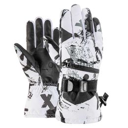 Ski Gloves Thermal Ski Gloves Men Women Winter Fleece Waterproof Warm Snowboard Snow Gloves 5 Fingers Touch Screen for Skiing Riding J230802