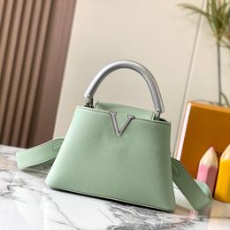 Tote Bag Women Designer Bags Classic Shoulder Bag Metal Handle Handbag Luxury Grain Taurillon Cow Genuine Leather Hand Bag Women Fashion Crossbody Bag Totes Pouch