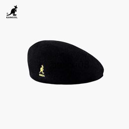 Stingy Brim Hats KANGOL Beret 504 Wool Cap Men Women Wool Hat Fashion Caps Ladies Solid Color Casual Winter Hats Autumn And Winter Beret J230802