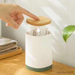 2pcs Toothpick Holders Pop-Up Cotton Swabs Holder Toothpick Dispenser Case Q-Tips Holder Storage Box Home Hotel Decoration Container R230802