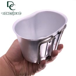 Outdoor sports portable cookware Aluminium lunch boxes water cups Aluminium products and plastic water bottle holders for military use HW74