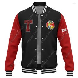 Men's Jackets 3D Graphic Design Features Tonga Hawaii Samoa Flag Of The Philippines Bomber Jacket Full Button Unisex