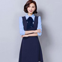 Work Dresses 2023 Dress Female Summer Kindergarten Teachers' Clothes Short Sleeve Professional Suit Outfits For Women Matching Sets