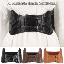 Belts Underbust Corsets Women Wide Belt Gothic Slimming Sheath Flat Belly Corset Girdle Elastic High Waist Punk Leather Mediaeval