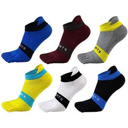 Men s Socks 6 Pairs lot Men Cotton Low Cut Toe 5 Finger No Show Mesh Wicking Sport 230802