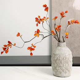 Decorative Flowers Artificial Plant Branch Home Vase Decor Flower Autumn Simulation 3 Fork Bedroom Living Room Decoration