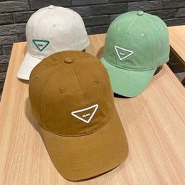 Top designer luxury hat Korean hats New Baseball cap for men and women in spring summer Fashion triangle dome Small face sunscreen