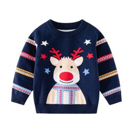 Pullover Jumping Meters 3 7T Christmas Deers Boys Girls Sweaters For Autumn Winter Long Sleeve Children s Sweatshirts Baby Clothes 230802