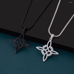 Chains Korean Fashion Jewellery Cross Pendant Creative Black Long Necklace For Womens Party Gifts Wedding Accessories