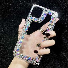 Cell Phone Cases Diamond Transparent Phone Case For Redmi Note 11 10 9 Pro 9s 9A 9C 8A 8 6A 6 Pro 5 K40 K30 K30s K20 Rhinestone Border Soft Cover L230731