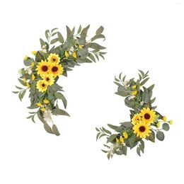 Decorative Flowers Simulation Flower Decoration Wedding Welcome Card Corner Birthday Banquet Wire For Artificial