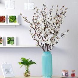 Decorative Flowers 20pcs/lot 60 Cm Wedding Fake Plum Blossom Artificial Cherry Blossoms For Home Decoration