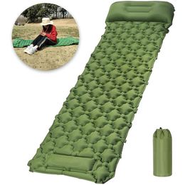 Sleeping Bags Camping Pad Self Inflatable Mattress With Pillow Ultralight Air Cushion Outdoor Hiking Fast Charging 230801